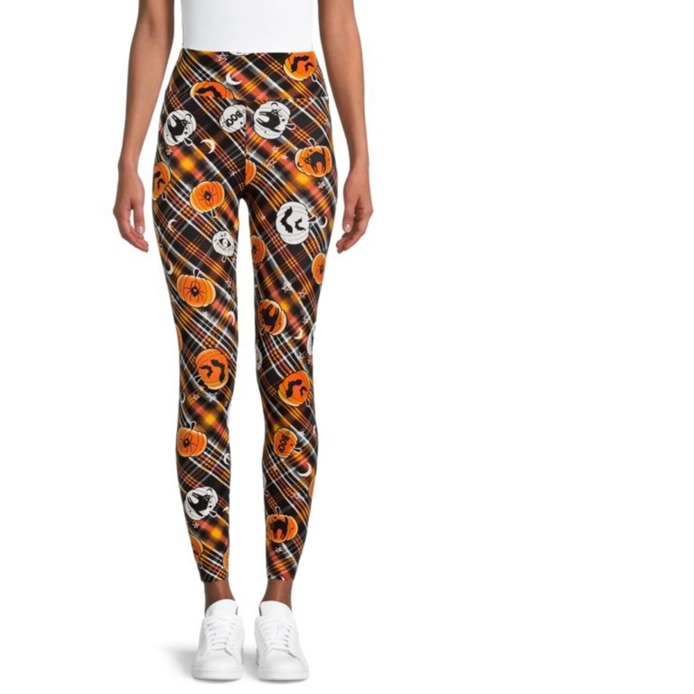 NEW Halloween Plaid Super Soft High Rise Ankle Length Leggings